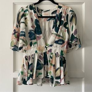 Never been worn! SCF peplum blouse sample in White Hopper